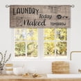 thumbnail image 2 of Farmhouse Rustic Laundry Room Curtain Valance for Window Treatments Brown Vintage Kitchen Treatment Wooden Board Funny Retro Drapes for Bathroom Bedroom Living Room 1 Panel (52x18 Inch), 2 of 5