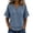 Dark blue, variant on Womens Linen Tops Short Sleeve V Neck Fringe Retro Shirt Comfy Raw Hem Cute Vintage Peasant Casual Boho Shirts Baggy Lounge Beach Blouses by Comdrip Dark Gray M
