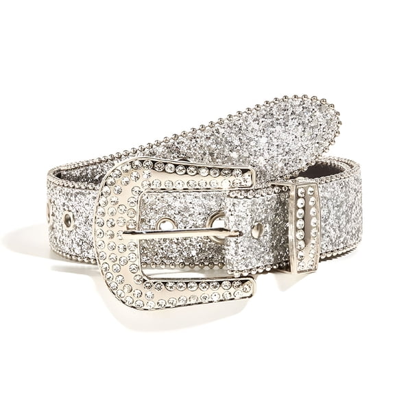 TELOLY Women's Sparkling Rhinestone Waist Belt Glitter Women's Belts