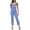 Blue and White Checkered, variant on Checkered Pants Womens Overalls Denim Bib Coveralls Cute Stretch Jeans Jumpsuit(Black and White Checkered,L)
