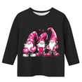 thumbnail image 3 of BRGZLK Girls Pink Ribbon 3/4 Sleeve T-Shirts Kids Breast Cancer Awareness Shirt Loose Round Neck Tunic Top Black 3-4 Years, 3 of 4