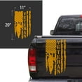 thumbnail image 2 of Veteran Soldier Retired Distressed American USA US Flag Truck Tailgate Vinyl Decal Compatible with most Pickup Trucks U.S. Army Sticker USAF USMC US Navy Decal (11" x 20", Imitation Gold), 2 of 8