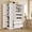 White + MDF + Farmhouse, variant on ChenyueFurn 73.6" Farmhouse Pantry Cabinet, 8 Shelves, 2 Drawers, 3 Pull-Out Trays, 4 Doors & Side Cabinets,White