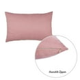 thumbnail image 3 of Farmhouse Set of 2 Decorative Throw Pillow Solid Color 12" x 20" Light Pink Lumbar for Couch, Bedding, 3 of 3