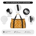 thumbnail image 4 of Picia Autumn Orange Wheat Print Travel Duffle Bag,Weekender Bags for Women with Shoe Compartment, Gym Duffel Bag with Wet Pocket, Hospital Bags for Labor and Delivery, 4 of 7