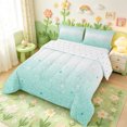 thumbnail image 2 of meiyoeat Minimalist Sequin Print Full Size Comforter Sets,Cute Stars Pattern Bedding Comforter Set For Girls,Reversible,3pcs,1 Comforter and 2 Pillowcases, 2 of 7