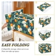 thumbnail image 2 of Yayeee Collapsible Storage Bin with Lid Fabric Closet Decorative Basket with Handles, Orange Fruit, 2 of 7