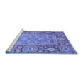 thumbnail image 2 of Ahgly Company Machine Washable Indoor Round Oriental Blue Traditional Area Rugs, 7' Round, 2 of 4