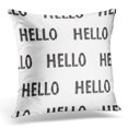 thumbnail image 1 of BOSDECO Black Phrase with Handwritten Calligraphy Hello Quote Hand Lettering with Modern for Your Design White Pillowcase Pillow Cover Cushion Case 18x18 inch, 1 of 1