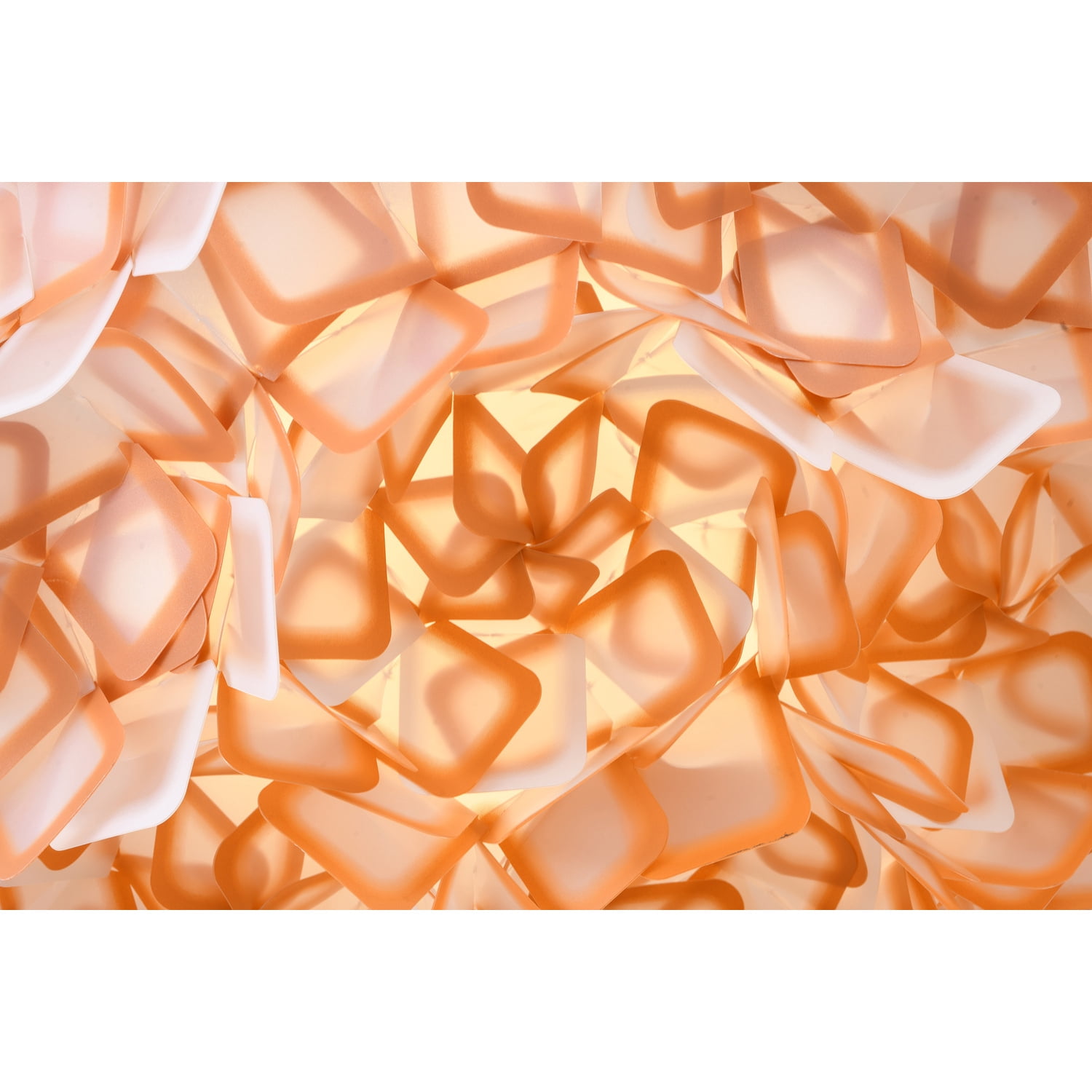 Homestock Renaissance Rhapsody Chandelier - White & Orange Acrylic Frame, 30.70" Diameter X 9.80" Height, Adjustable Cord Length, Color Temperature Of 4000K
