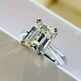 thumbnail image 2 of Forever Jewels 2.50Ct Emerald Cut Moissanite Solitaire Women Engagement Ring 14k White Gold Plated, 2 of 4
