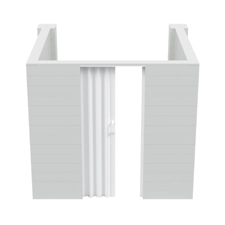 EverBlock 8’ x 8’ x 7’ U-Shaped Room Kit | 3’ x 7’ Doorway | Modular Building Blocks | Wall System Display | Room Divider & Partition | Easy to Connect & Reuse | Indoor & Outdoor Use