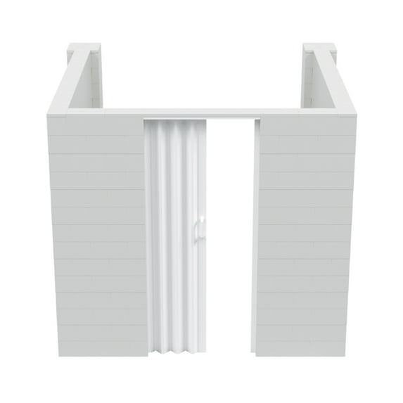 EverBlock 8’ x 8’ x 7’ U-Shaped Room Kit | 3’ x 7’ Doorway | Modular Building Blocks | Wall System Display | Room Divider & Partition | Easy to Connect & Reuse | Indoor & Outdoor Use