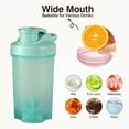 thumbnail image 2 of Bxaolu Shaker Bottle Perfect for Protein Shakes and Pre Workout, Leak Proof Sports Shaker Cups&nbsp;, Easy Clean, 500ml/17-Ounce, Green, 2 of 8