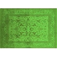 thumbnail image 1 of Ahgly Company Indoor Rectangle Oriental Green Industrial Area Rugs, 2' x 5', 1 of 4
