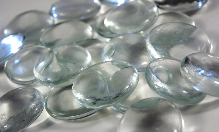 large flat glass beads