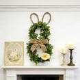 thumbnail image 4 of Easter Bunny Wreath for Front Door Artificial Rabbit Shaped Greenery Spring Wreaths with Flowers Bow Easter Door Hanging Decorations for Garden Wall Window Porch Home Decor, 4 of 6
