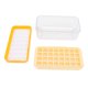 thumbnail image 2 of Bandeja para cubitos de hielo de una sola capa con tapa y caja de almacenamiento de hielo, molde para hacer hielo de silicona para cocina casera, amarillo, 2 of 5