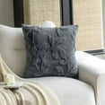 thumbnail image 6 of AUQ Decorative Throw Pillow,18x18" Plush Jacquard Accent Pillow for Sofa & Living Room,Dark Gray, 6 of 7