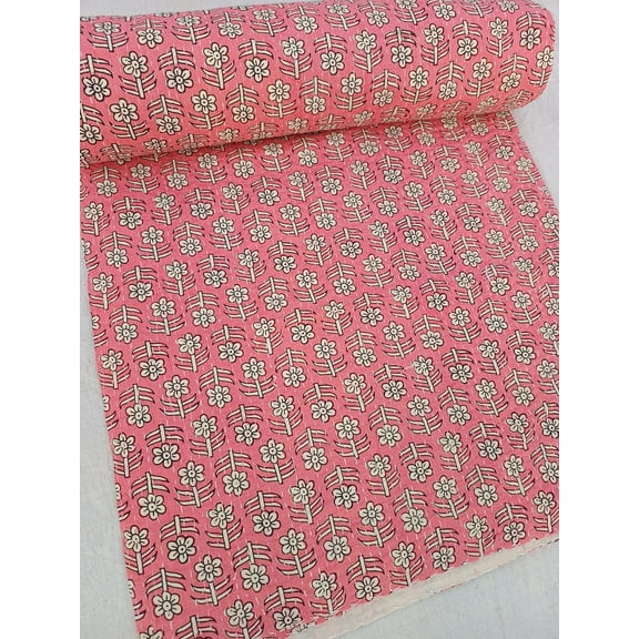 Floral kantha quilt Handmade Kantha Quilt Unique Floral Design Handmade Kantha Quilted Bedding Bedspread Handblocked Print Throw