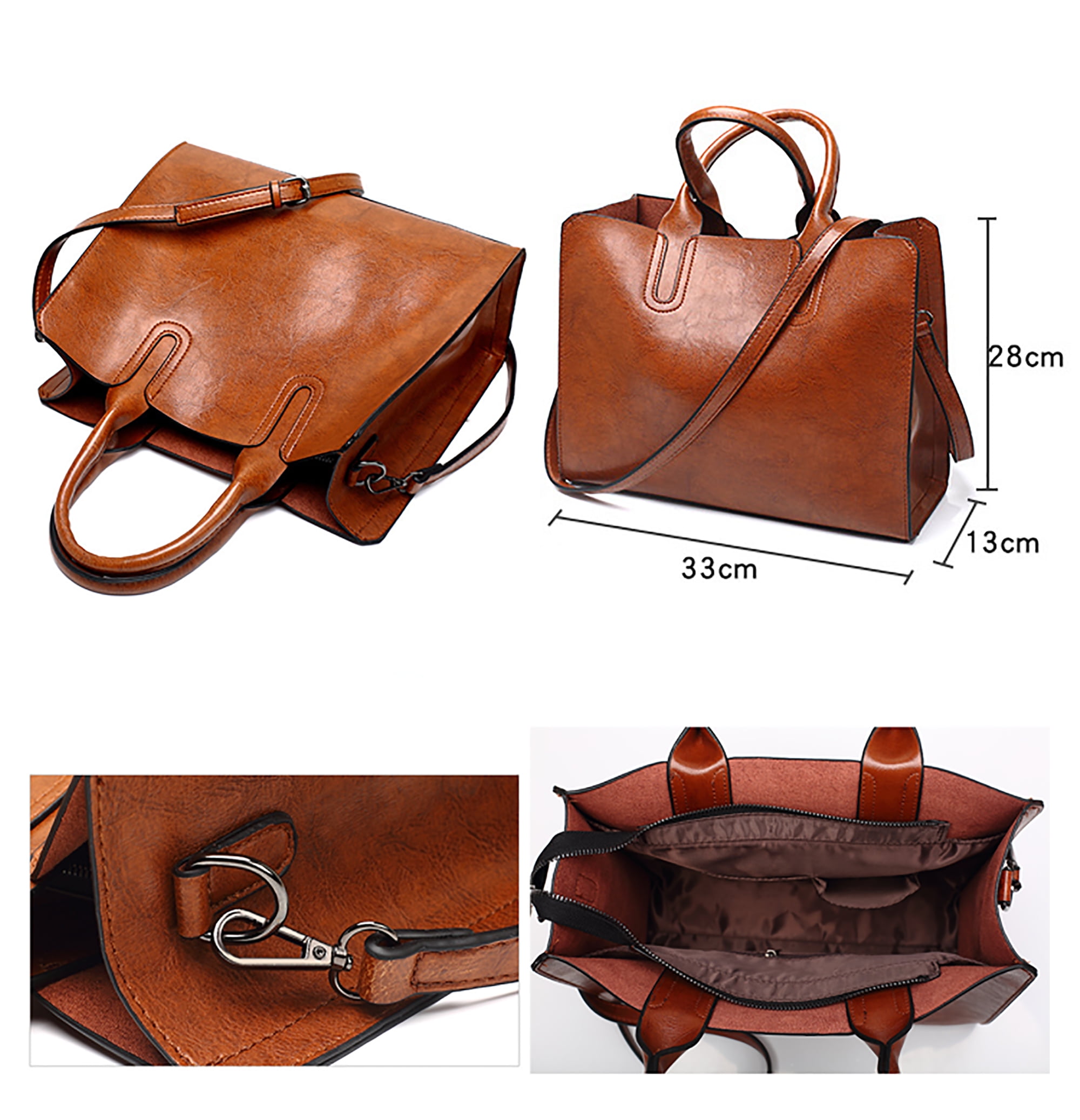 Handbag for Women, GMYLE PU Leather Shoulder Crossbody Tote Bucket