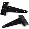 thumbnail image 2 of Hinges T Hinge Triangular Hinge Heavy Duty T Hinge Galvanized Triangle 4 Inch Black Can be used for hanging cabinet doors garden doors wooden boxes 4, 2 of 5