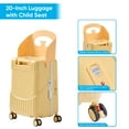 thumbnail image 4 of TBAU Ride-On Suitcase for Kids with Foldable Seat,20"Front-Opening Luggage with USB & Type-C Ports, TSA Lock,Yellow, 4 of 8