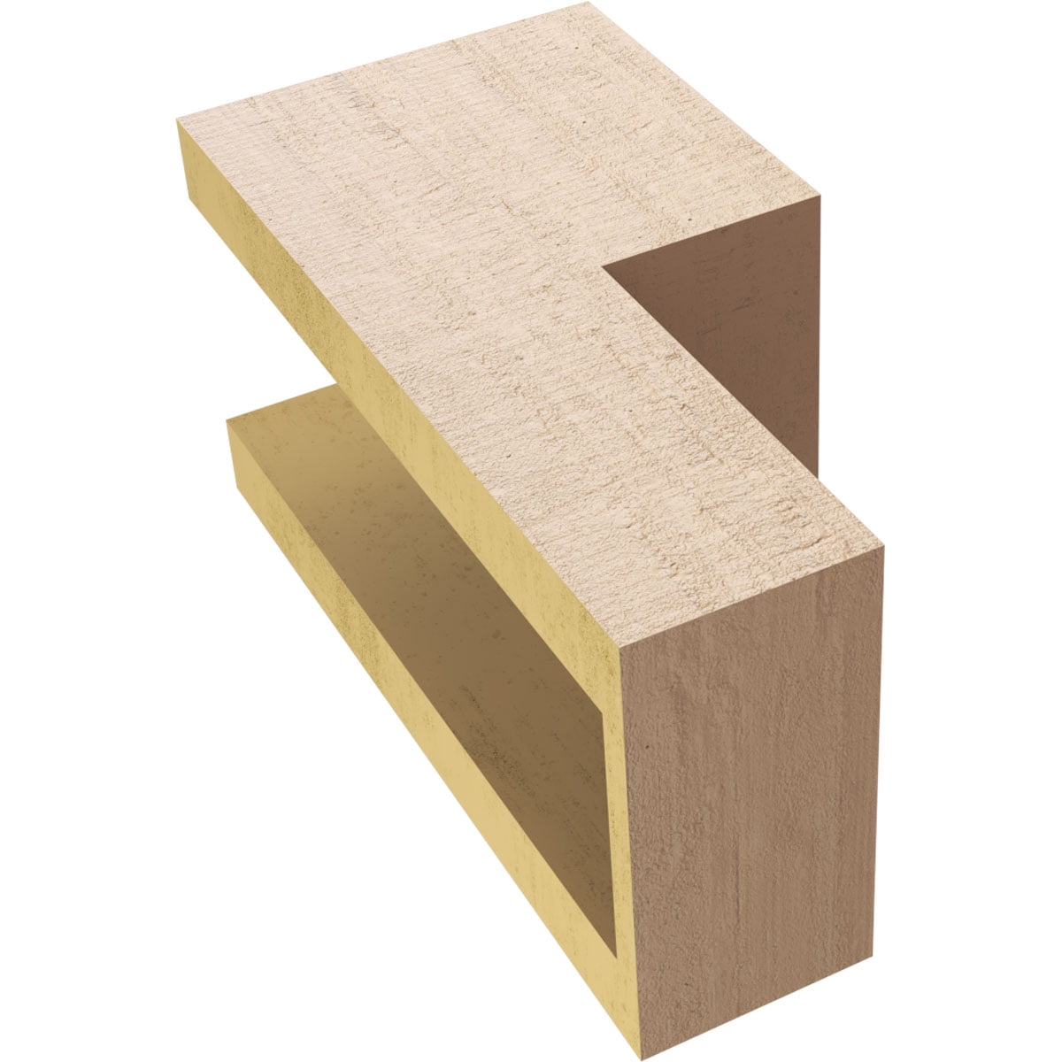 5"W x 5"D x 10"H Wide Chapel Hill Rough Cedar Woodgrain TimberThane Corbel, Primed Tan