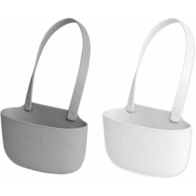 Bolsa colgante de una sola capa, escurridor de esponja de cocina, estante para fregadero, escurridor de cocina, organizador de cocina, 2 piezas