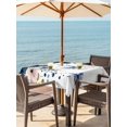 thumbnail image 3 of Outdoor Tablecloth with Umbrella Hole for Patio/Picnic/Party/Camping, Navy Blue Spring Floral Waterproof Table Cloth Square Cover Washable, Farmhouse Butterfly Watercolor (54"x 54"), 3 of 8