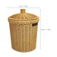 thumbnail image 5 of GOOHOCHY Caja De Basura De Imitación Ratán Con Tejido Para Hogar Moderno Color Marrón, 5 of 6