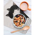 thumbnail image 3 of Cute Cats Kitchen Dish Towels for Drying Dishes Set of 4, Modern Abstract Ink Painting Gray Striped Waffle Weave Microfiber Hand Tea Bathroom Towels Quick Dry & Absorbent Towel 12x12, 3 of 7