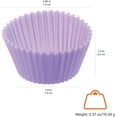 thumbnail image 3 of Reusable Silicone Round Baking Cups, Muffin Liners, Pack of 12, Multicolor, 2.9 x 2.9 x 1.3 inches (LxWxH), 3 of 4