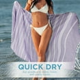 thumbnail image 4 of Siaomo Turkish Beach Towel Cotton,Sand Proof,Oversized 71*35",Quick Dry,Soft,Travel Towels -Purple, 4 of 8
