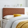 thumbnail image 1 of Modway Sparta Weave Full Vegan Leather Headboard in Walnut Brown, 1 of 8