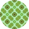 thumbnail image 1 of Ahgly Company Machine Washable Indoor Round Transitional Pastel Green Area Rugs, 6' Round, 1 of 7