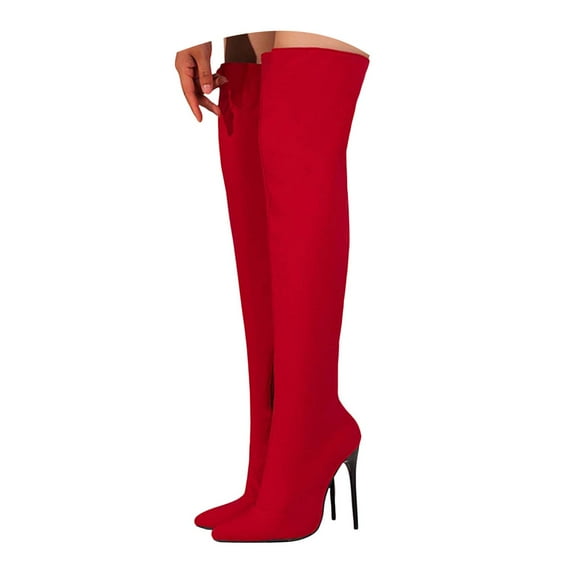 UngA Womens Boots Mid Calf Women's Mid-Calf Cowboy Cowgirl Boots , Side Zipper, Motorcycle Style, Classic Round Toe,Fashion Western Red,6