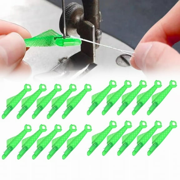 Fish Mouth Sewing Machine Needle Threader 2024 New Automatic Sewing Needle Threader Simple Needle Threader Upgrade Quick Sewing Machine Loop Easy Selfthread Needle Threaders Tool School Supplies Green
