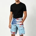 thumbnail image 4 of Patriotic Cargo Shorts for Men Rayon Blend Casual Wild Outdoor Work Relaxed Fit Hiking Shorts with Multi-Pocket Multicolor-C, 4 of 7