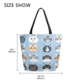 thumbnail image 5 of FORMRS Womens Canvas Tote Bag with Zipper Inner Pocket Shoulder Handbag, Vibrant Cute Cat, 5 of 7