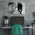 thumbnail image 4 of Mudket Black White Leopard & Black Panther Walking Canvas Wall Art, Modern Minimalist Art Work Print for Living Room Office Entryway Home Decor , Framed Ready to Hang - 12"L x 8"W, 4 of 9