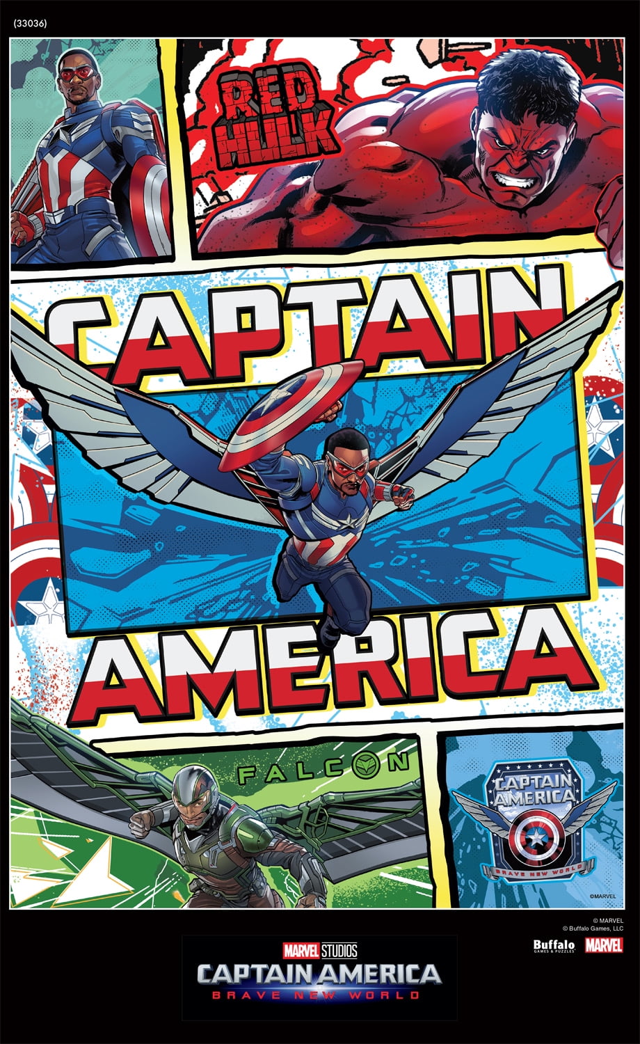 Buffalo Games Marvel - Captain America: Brave New World 500-Piece Interlocking Jigsaw Puzzle for Adults Ages 14 and Older