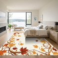 thumbnail image 3 of ODIKA 4'x6' Machine Washable Non-Slip Area Rug, Art Nouveau Burnt Orange High Traffic Rug, Orange, 1083755, 3 of 7