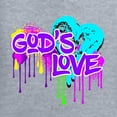 thumbnail image 2 of Wild Bobby, Graffiti Art God's Love, Inspirational/Christian, Men Graphic Tee, Heather Grey, Small, 2 of 4