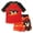 Red / black / gold, shadow, variant on SEGA Sonic The Hedgehog Big Boys Pullover Rash Guard and Swim Trunks Outfit Set Little Kid to Big Kid