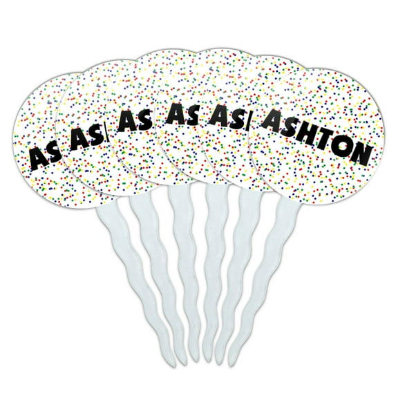 Ashton Cupcake Picks Toppers - Set of 6 - Mutlicolored Speckles
