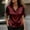 *Red, variant on ClodeEU Silk Satin Button Down Shirts for Women ,Short Sleeve V Neck Casual Work Office Blouse Tunic Tops Red,Womens Plus XL