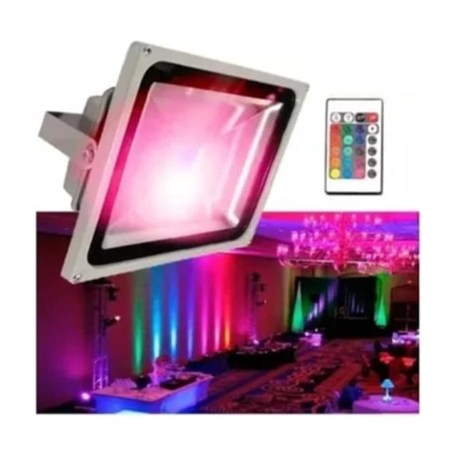 Proyector LED RGB de 30 W con control remoto a color