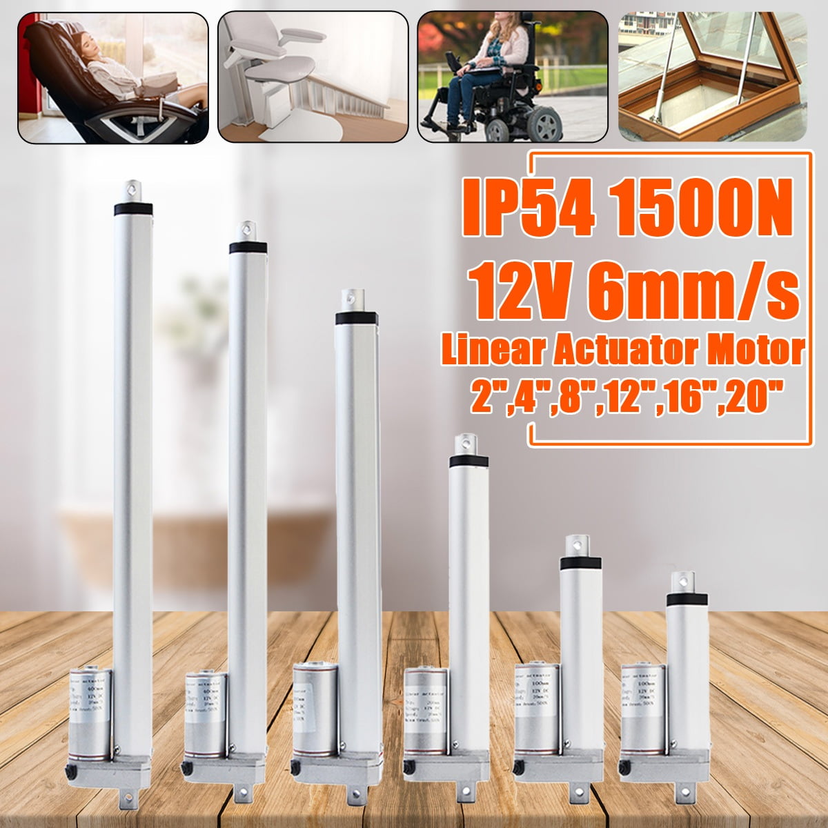 2 Heavy Duty 2" Linear Actuator w/Tilt & Mounting Brackets 12V 225lbs Max Pair 2 Heavy Duty 2" Linear Actuator w/Tilt & Mounting Brackets 12V 225lbs Max Pair