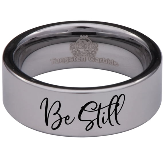 Be Still and Know That I am God Style 1 Tungsten Carbide Ring